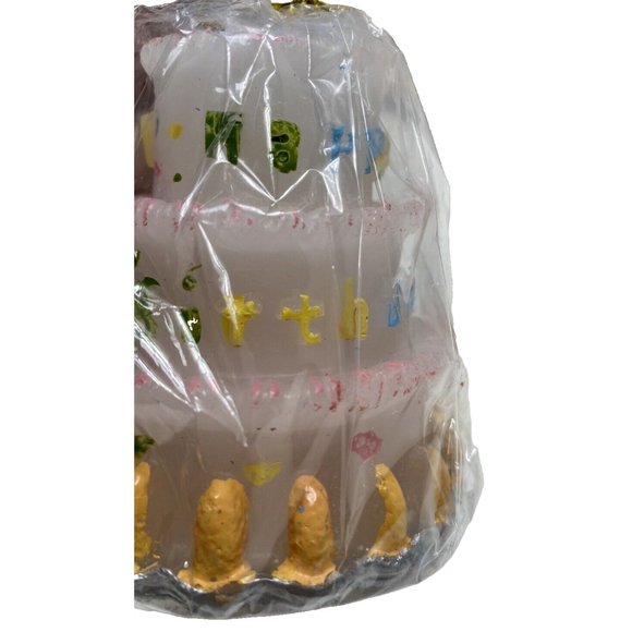 Happy Birthday Cake Candles Lot 6pc Set Pink Tier Cake Candle for Parties - Picture 3 of 12